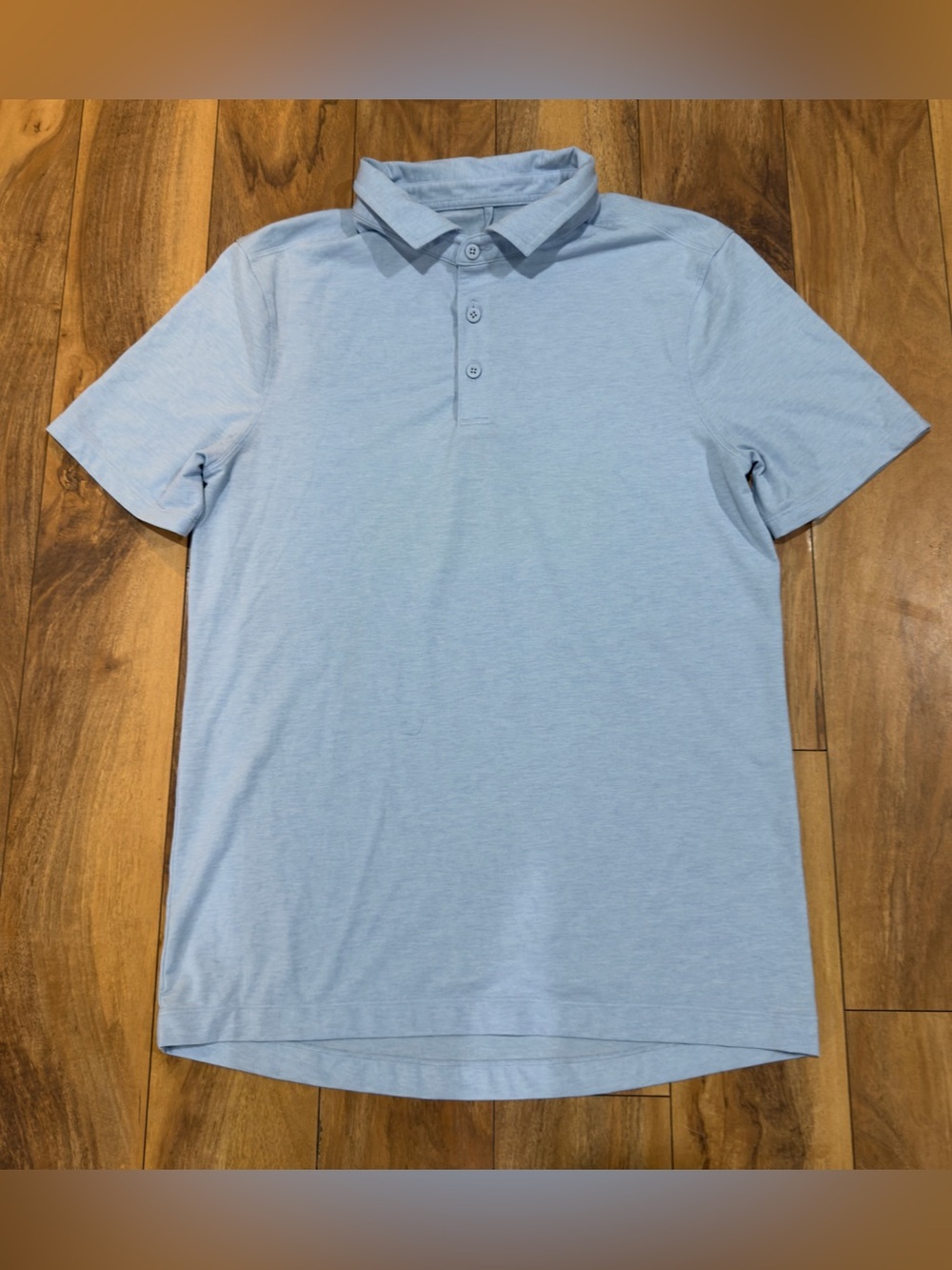Lululemon Evolution Short Sleeve Polo Shirt Men’s Heathered Blue Athletic Golf